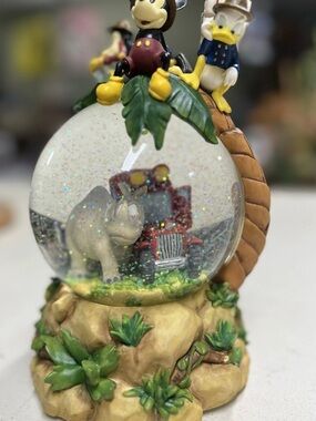 Disney Jungle Cruise Snow Globe with Mickey and Donald - Multicolor